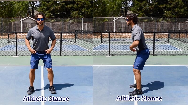 athletic stance pickleball