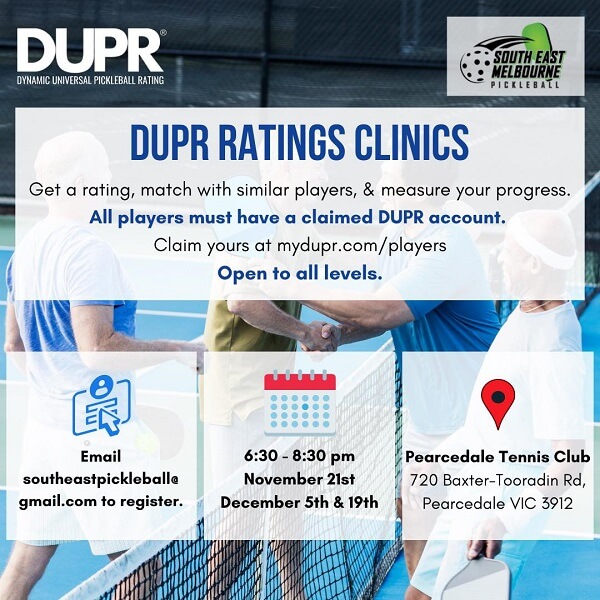 dupr ratings clinics