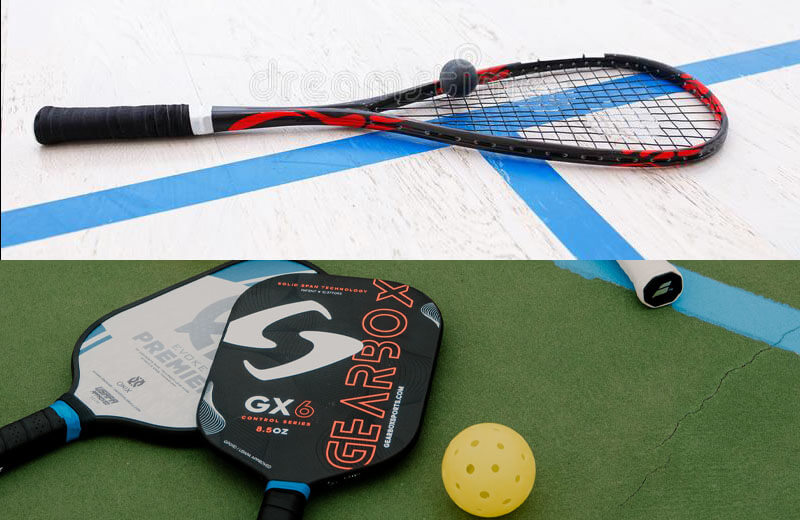 pickleball equipments vs racquetball equipments