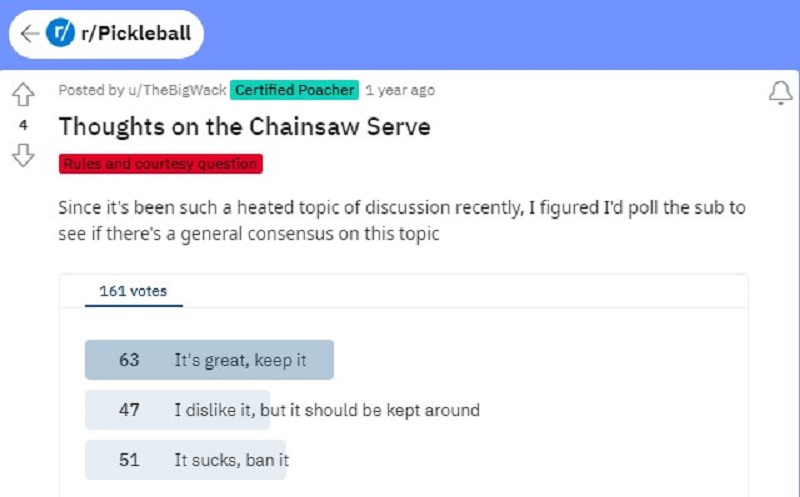 reddit thoughts on chainsaw serve