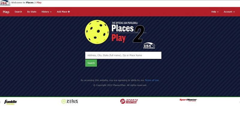usa pickleball places2play website